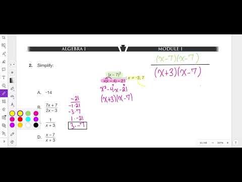 2014 Module 1 Problem 2 Algebra 1 PDE Item and Scoring Sampler