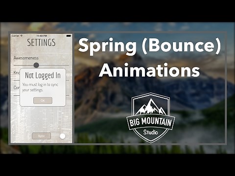 How to Make Animations Bounce (Spring Animations) (iOS, Xcode 8, Swift 3)
