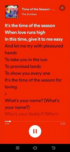 Time of the season lyrics - The Zombies