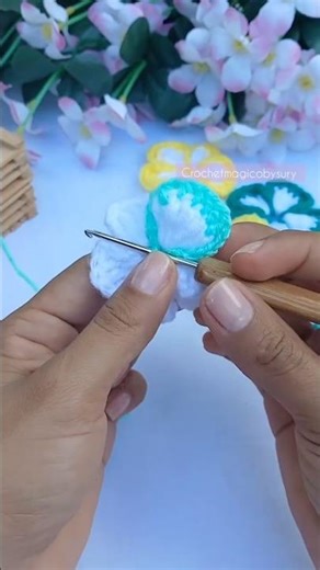 crochet flower making #subscribemychannel #crochet #handmade