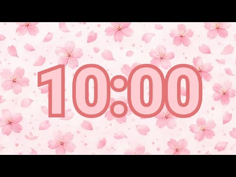 10-Minute Cherry Blossom Focus Timer | Calm Spring Countdown