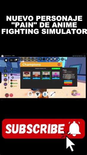 NUEVO PERSONAJE "PAIN" DE ANIME FIGHTING SIMULATOR: ENDLESS #animefightingsimulator #roblox #pain