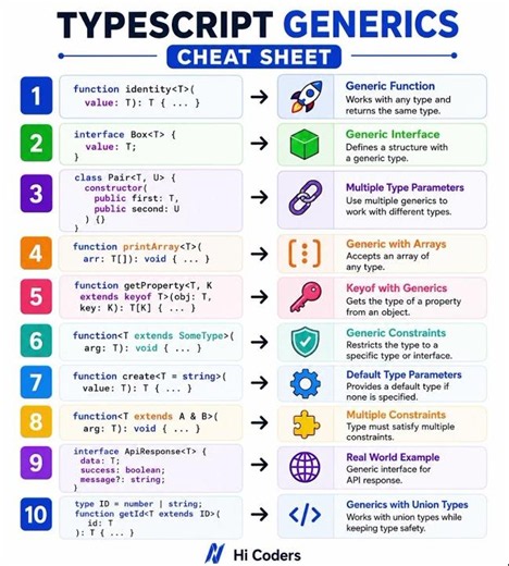 TypeScript Generics Cheat Sheet⚡