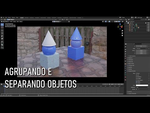 BLENDER 3D - AGRUPANDO E SEPARANDO OBJETOS