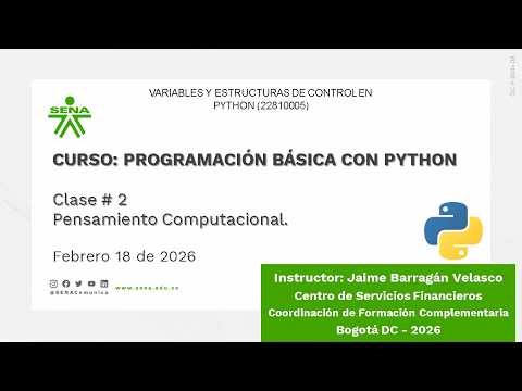Curso de Programación Básica con Python - Clase # 2 (febrero 18 de 2026)