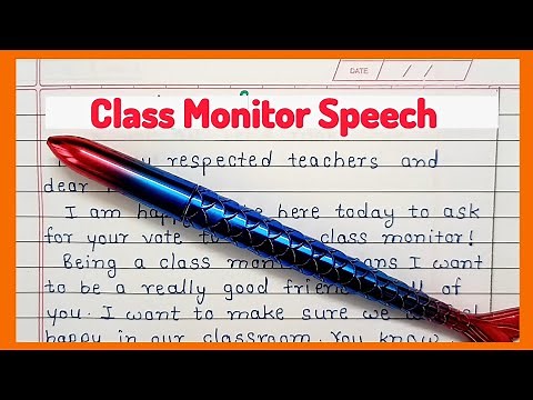 Class Monitor Speech for School Election | Winning Class Representative Speech for School Election
