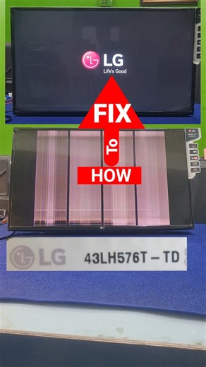 LG43LH576T TV VERTICAL LINE REPAIR | #tv #panel #lg