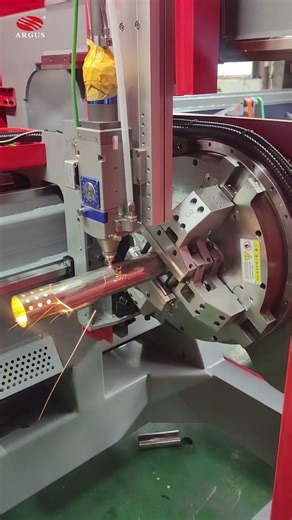 Laser Cutting Round Tubes | Precision & Stability #arguslaser #argus
