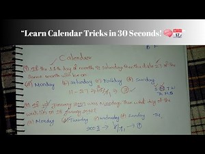Calendar [ Simple Questions] take less than 40 seconds]