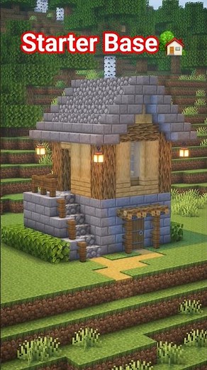 Minecraft Starter House Build Tutorial 🏠| Easy Survival Base Idea | #Minecraft