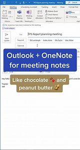 and for meeting notes - like chocolate 🍫 & peanut butter 🥜 #Outlook #OneNote #email #gtd #teachertec_491 | Mike Tholfsem