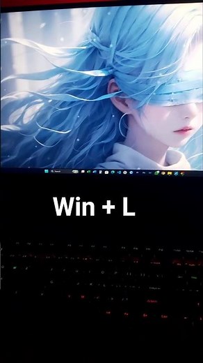 keyboard shortcut to lock computer screen. #shorts #pc