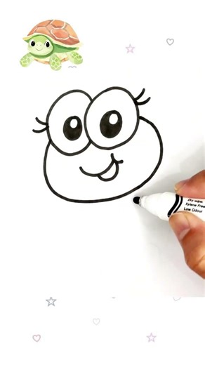 CUTE Tortoise Drawing 🐢 #drawingshorts #drawing