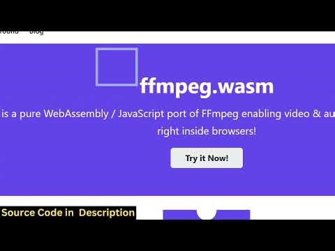 Build a React Offline Client Side Audio,Image & Video Converter in Browser Using FFMPEG WASM in JSX