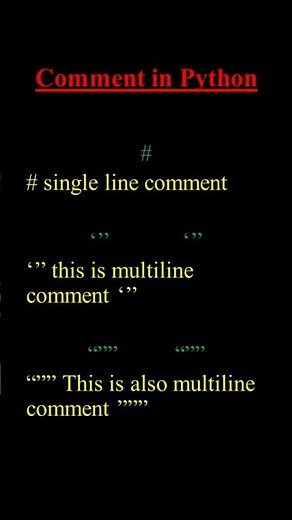 Comment in Python