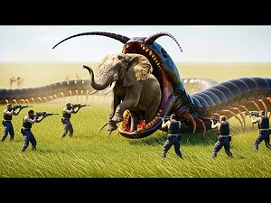 Heroic Rescue Team Saves Innocent Mother Elephant from Giant Mutant Bug Attack