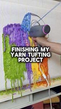 First time rug tufting pt 2: gluing and adding backing fabric