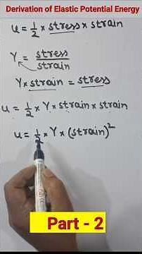 Derivation of Elastic potential energy | Part -2 | Class 11 Physics | IIT JEE NEET