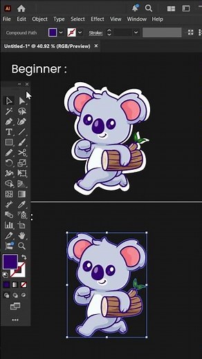 Beginner vs Pro and Offset Path Tool in Adobe Illustrator cc Tutorial