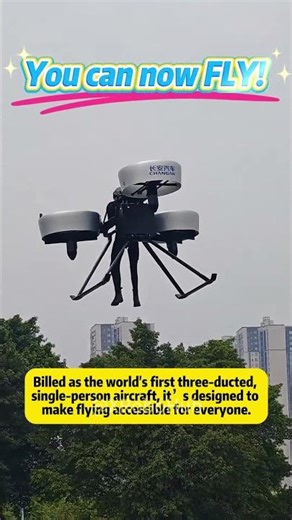 ✈️ Goodbye traffic jams! Changan made a backpack for your commute. 🤪#flying #flyingcar #jetpack