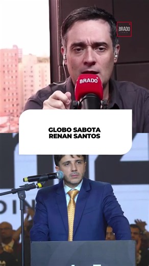 GLOBO sabota Renan Santos — manifestação em frente à TV Globo