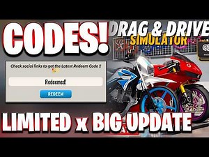 NEW! ALL LIMITED x BIG UPDATE CODES FOR DRAG DRIVE SIMULATOR! ROBLOX DRAG DRIVE SIMULATOR CODES