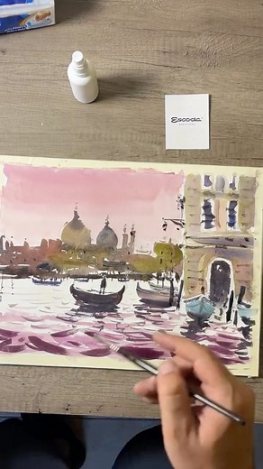 Emilio Perotti Acuarela 🇦🇷 on Instagram: "Probando pinceles nuevos de @escoda_brushes de la línea de Álvaro Castagnet, no pude contenerme y los tenía que probar! Muy recomendables para nuestro set de pinceles! 🖌️ Aquí les dejo el ejercicio que realice, una acuarela intuitiva donde el único objetivo era crear. #acuarela #watercolor #watercolor_paintings #aquarelle #emilioperottiacuarela"