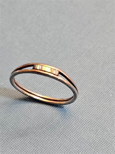 Lightweight Simple Sterling Silver Stackable BOMA Ring With Shell Inlay. Size 8. - Etsy