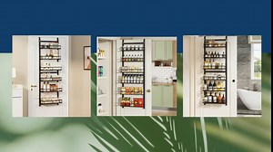 1Easylife Over the Door Pantry Organizer: 6-Tier Metal Pantry Door Organizer Heavy Duty, Adjustable Hanging Spice Rack with 6 Basket, Back of Door Pantry Organization and Storage for Kitchen