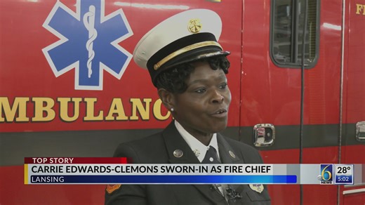 Carrie Edwards-Clemons sworn in as Lansing fire chief