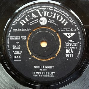Elvis Presley With The Jordanaires - Such A Night / Never Ending