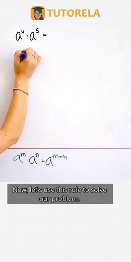 Simplify a⁴ × a⁵ Using Exponent Rules #Math #ExponentsRules #MultiplicationOfPowers