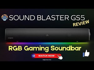 Sound Blaster GS5 RGB Gaming Soundbar Unboxing Setup - great for Music Movies