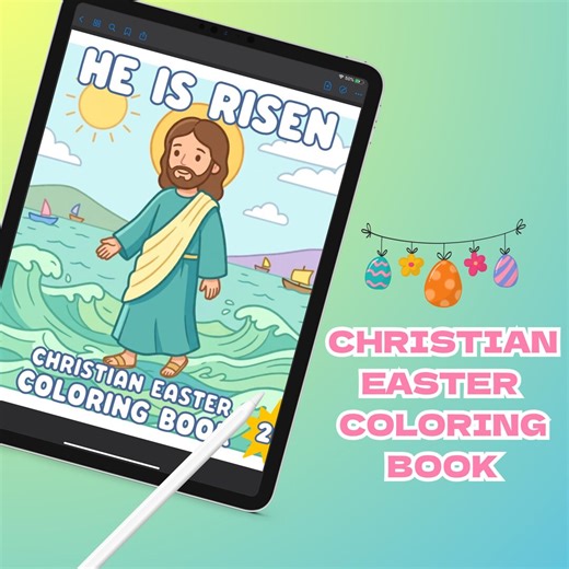 Christian Easter Coloring Book: Bold Bible Verse Sunday School Activities (instant Download) - Etsy
