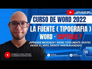 La fuente y formatos de texto en WORD Cap 7 Curso de Microsoft WORD Basico y Avanzado #word