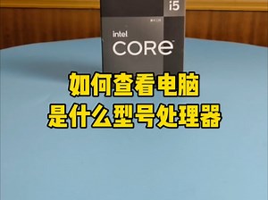 如何查看电脑是什么型号的处理器？