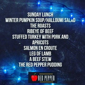 Sunday lunch menu. Now serving cauliflower cheese as a side... 3 courses 15€ Call 24333484 to book Kids 12 and under 1/2 price 24333484 to book #cyprus #larnaka #redpepper #steakhouse #italian #nomnom #larnacarestaurants #chefdeano #nicoisa #food #sundaylunch #foodporn #ribeye #chefmode #cleaneating #onmytable #recipe #healthy #cooking #yummy #yorkshire #sundayroast #delicious #foodie #thekitchen #hungry #lovefood #eatwellfeelwell | Red Pepper Restaurant | Facebook