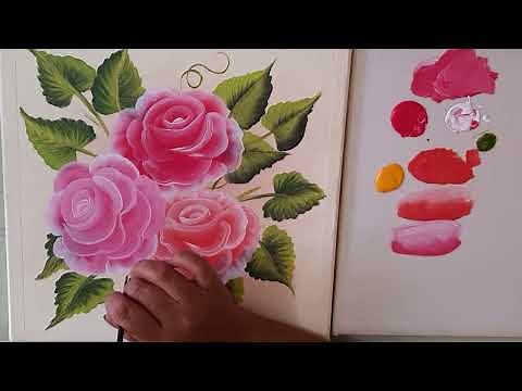 Cómo Pintar un Cuadro de Rosas con Pintura Acrílica