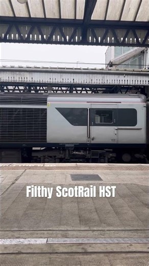 Filthy ScotRail HST set leaves Stirling (43146&43127) #railwaystation #railway #trains #train #125