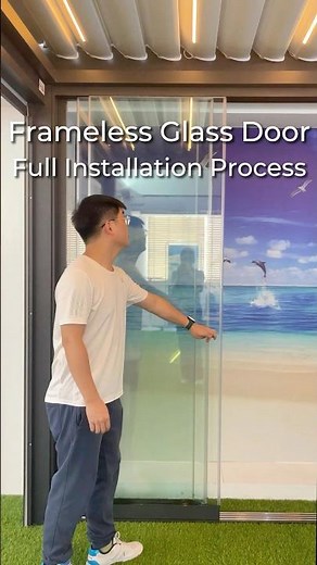Easily Install a Sliding Glass Door by Yourself💪🏻 #alunotec #pergola #glassdoor #slidingdoor