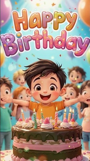 Happy Birthday kids Song 🧒 Kids Birthday Party animated video #kidsbirthday #kidsbirthdaysong
