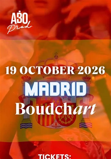 Madrid… Vamos allá 🇪🇸 The wait is over… it’s time to live the Experience ✨ 🎫 Tickets available now via: www.boudchart.com #b#boudchartm#madride#espagneب#بودشارتم#مدريد