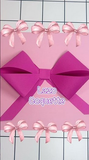 🎀Tutorial paso a paso para hacer un lazo coquette 🎀 #manualidades #lazo #coquette
