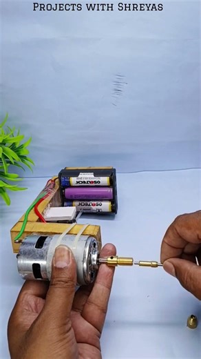 DIY ⚡ Rechargeable Drill Machine with 775 DC Motor🔌 #schoolproject #project #diy #new #hacks #ideas