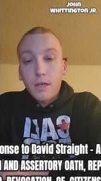 A message from John Whittington regarding David Straight document