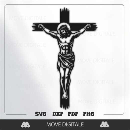 Jesus on the Cross SVG - Crucifix Christian Metal Wall Art Sign - Cross Jesus DXF - Etsy UK