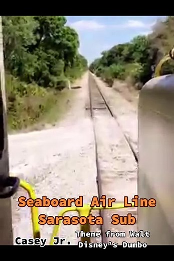 Clips from one of Mrs. Train_Nuts many cabrides The Casey Jr. Theme from Dumbo is an iconic part and poignant for these clips as the circus that Disney took inspiration from for the animated movie was the infamous Ringling Bros. Circus which winter quarted in Sarasota and Later Venice Florida the circus train would take turns traversing this line and the rival route into the area of the Atlantic Coast Line R.R after this route was abandoned and became owned by FPL for their Willow Power Plant. I