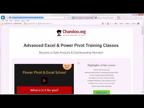 Learn Excel PowerPivot From Chandoo and Rob