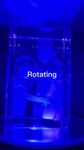 4" LED Rotating Display Base for 3D Crystal Photo - Colorful Light Rotating Crystal Display Base Stand - Etsy