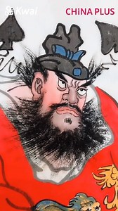 Painting detailed Chinese art with a giant brush, this gril is a pro at her art. | China Plus Culture